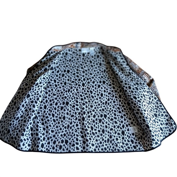 Alfred Dunner Stunner Quilted Patchwork Animal Print Collarless Jacket Size 12 - Picture 2 of 14